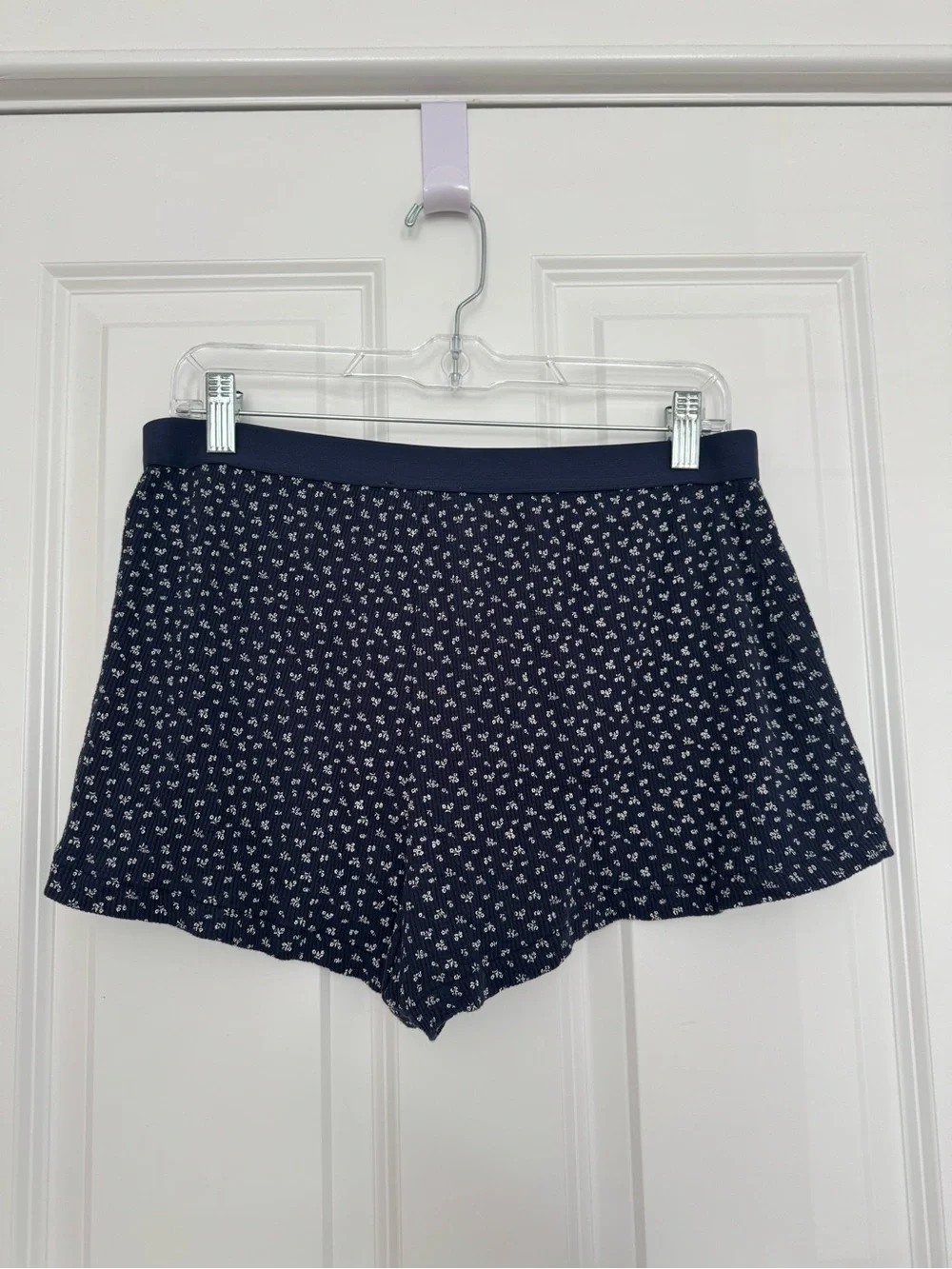 Boutique Navy Floral Printed Cotton Sleep Shorts NWOT - Picture 4 of 4
